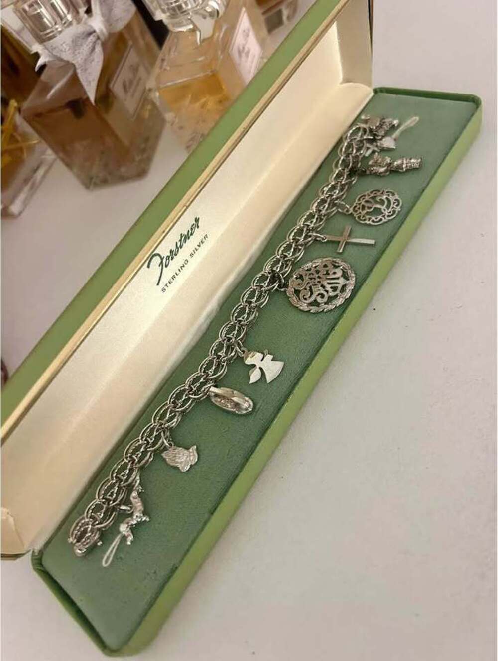 Vintage Forstner Sterling Silver Charm Bracelet